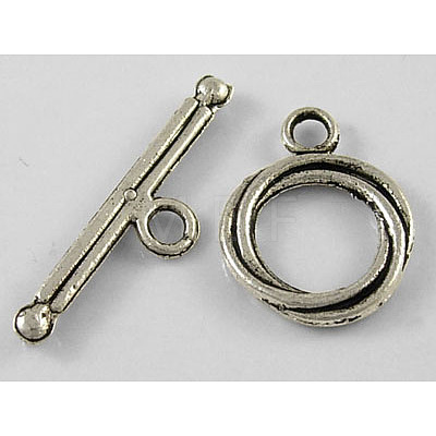 Tibetan Style Alloy Toggle Clasps LF0539Y-NF-1