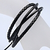 Mens Gifts for Valentines Day Multi-strand Imitation Leather Bracelets BJEW-G021-7-2