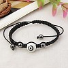 Fashion Lampwork Evil Eye Braided Ball Bracelets BJEW-JB00486-2