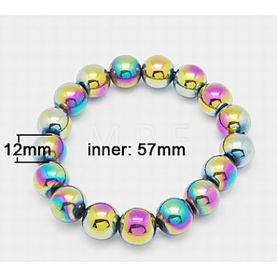 Non-Magnetic Synthetic Hematite Bracelets BJEW-B142-1-1