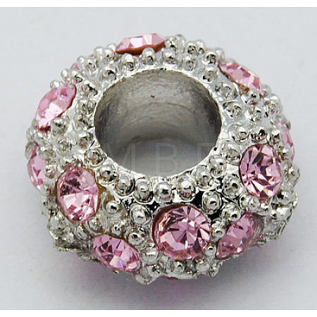 Alloy Rhinestone European Beads CPDL-H998-4-1