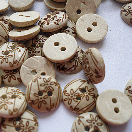 Carved 2-hole Basic Sewing Buttonr. NNA0YXC-1