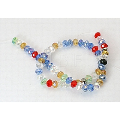Electroplate Glass Beads Strand EGLA-D008-27-1