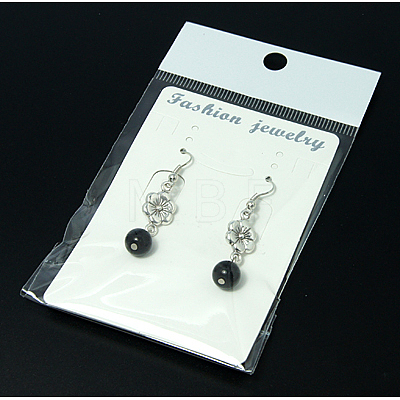 Dangle Flower Earrings EJEW-JE00178-01-1