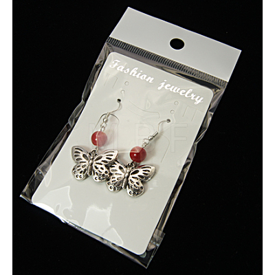 Dangle Butterfly Earrings EJEW-JE00214-1