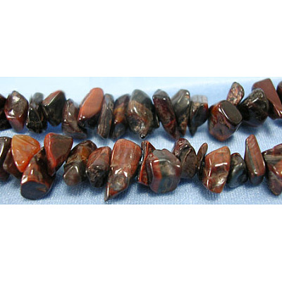 Natural Red Tiger Eye Chips Beads Strands F058-1