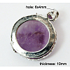 Natural Amethyst Pendants G-Q711-2