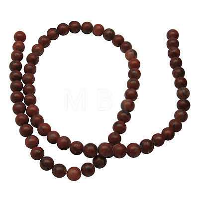 Sesame Red Beads Strands G-GR6MM-222-1