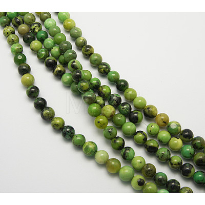 Natural Serpentine Beads Strands G-N166-5-1