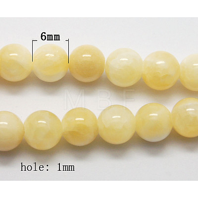 Natural Yellow Jade Beads G-Q276-1-1