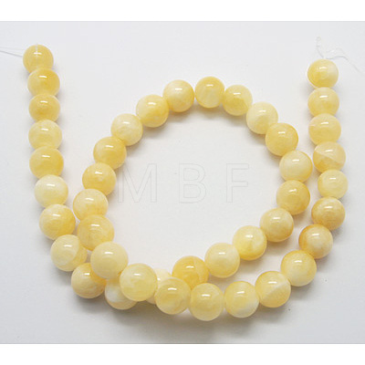 Natural Yellow Jade Beads G-Q277-1-1