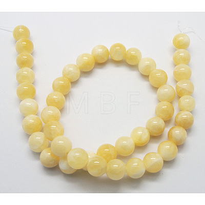 Natural Yellow Jade Beads G-Q278-1-1