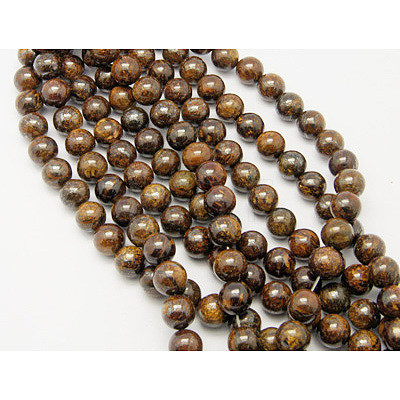 Natural Bronzite Beads Strands G-Q605-26-1