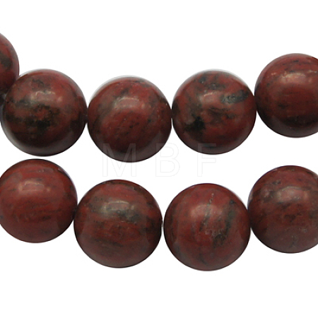 Sesame Red Beads Strands G-GR8MM-222-1