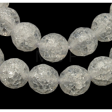 Synthetic Crackle Quartz Beads Strands G-SF6MM-43-1