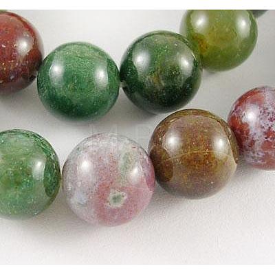 Natural Indian Agate Beads Strands GSR12mmC002-1