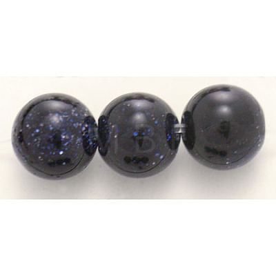 Synthetic Blue Goldstone Beads Strands GSR16mmC053-1