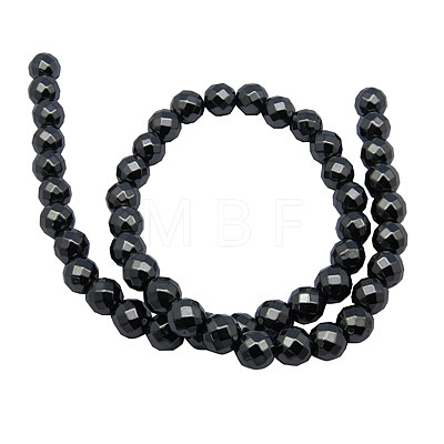 Non-Magnetic Synthetic Hematite Beads Strands HEMA-10D-1