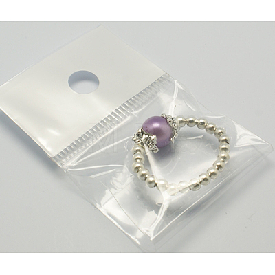 Fashion Glass Pearl Stretch Ring J-JR00014-1