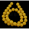 Natural Yellow Jade Beads Strands JBR8mm-7-2