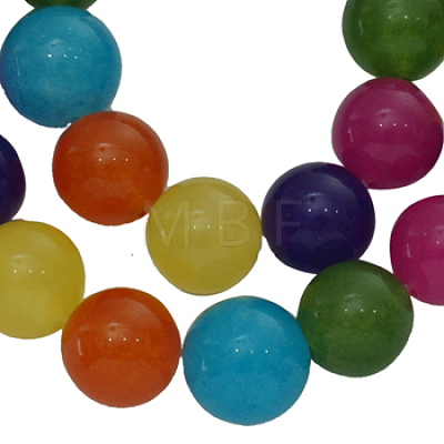 Dyed Natural Jade Beads Strands JB6mm-1