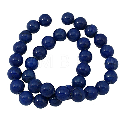 Natural Yellow Jade Beads Strands JBR6mm-22-1