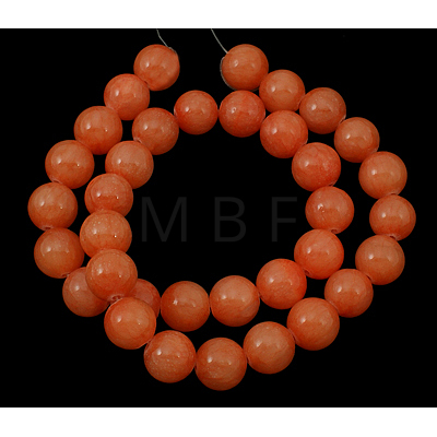 Natural Yellow Jade Beads Strands JBR6mm-34-1