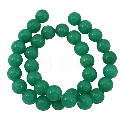 Natural Yellow Jade Beads Strands JBR8mm-15-1