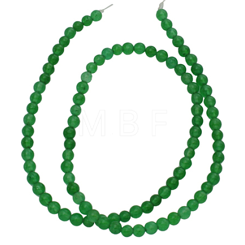 Natural White Jade Dyed Beads Strands JB4mm-05-1
