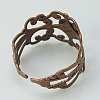 Brass Filigree Ring Shanks KK-H063-R-2