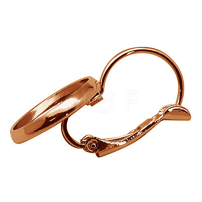 Brass Leverback Earring Findings KK-C1244-NFR-1