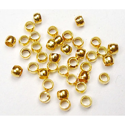 Brass Crimp Beads KK-E002-G-NF-1