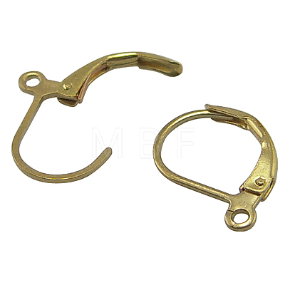 Brass Lever Back Hoop Earrings KK-EC223-C-1