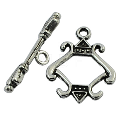 Tibetan Style Alloy Toggle Clasps LF5127Y-1