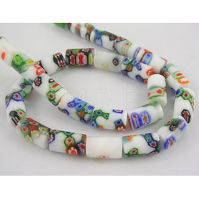 Handmade Millefiori Glass Beads Strands LK136-1