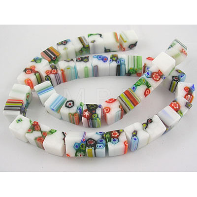 Handmade Millefiori Glass Beads Strands LK144-1