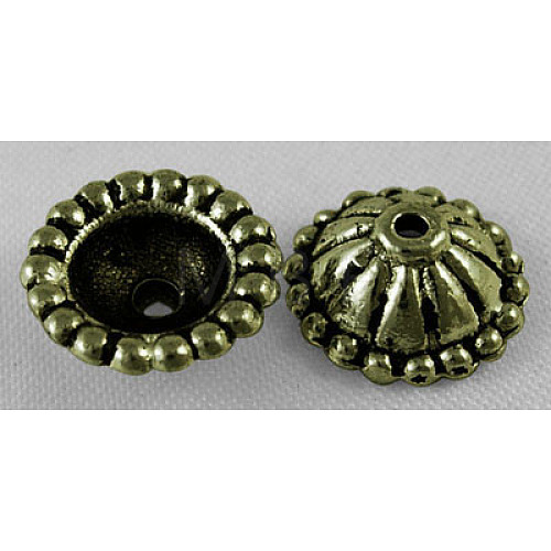 Tibetan Antique Bronze Metal Caps MLF0767Y-NF-1