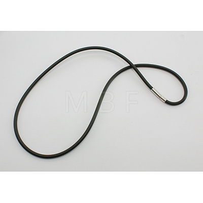 Rubber Cord with Brass Findings NFS164-3-1