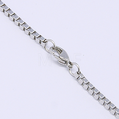 Great Valentines Day Gift 304 Stainless Steel Box Chain Necklaces NJEW-507L-11-1