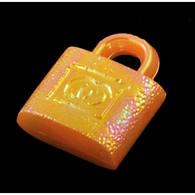 Plating Acrylic Charms PAB882Y-1