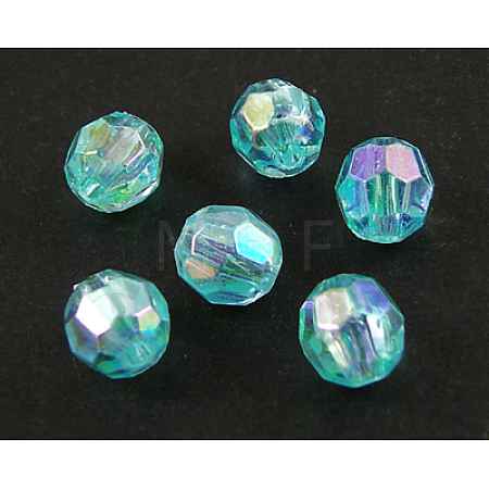 Eco-Friendly Transparent Acrylic Beads PL642-25-1
