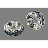 Brass Rhinestone Spacer Beads RB-A014-L6mm-04S-1