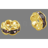 Brass Rhinestone Spacer Beads RB-A014-L6mm-10G-NF-1