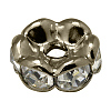 Brass Rhinestone Spacer Beads RB-A014-L7mm-01B-1