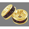 Brass Rhinestone Spacer Beads RB-A014-Z5mm-22G-NF-1
