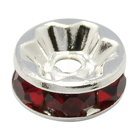 Brass Grade A Rhinestone Spacer Beads RB-A014-Z8mm-22S-1