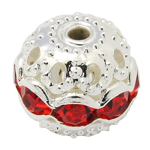 Brass Rhinestone Beads RB-H041-10-1