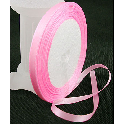 Breast Cancer Pink Awareness Ribbon Making Materials Single Face Satin Ribbon RC20mmY082-1