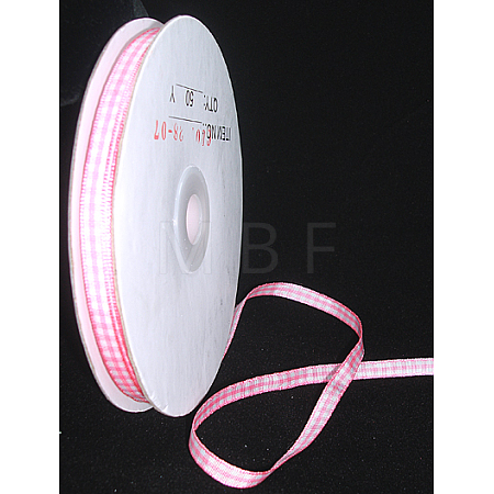 Double Face Gingham Ribbon Satin Ribbon RC7mm-06-1