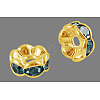 Brass Rhinestone Spacer Beads RSB028NF-13G-1
